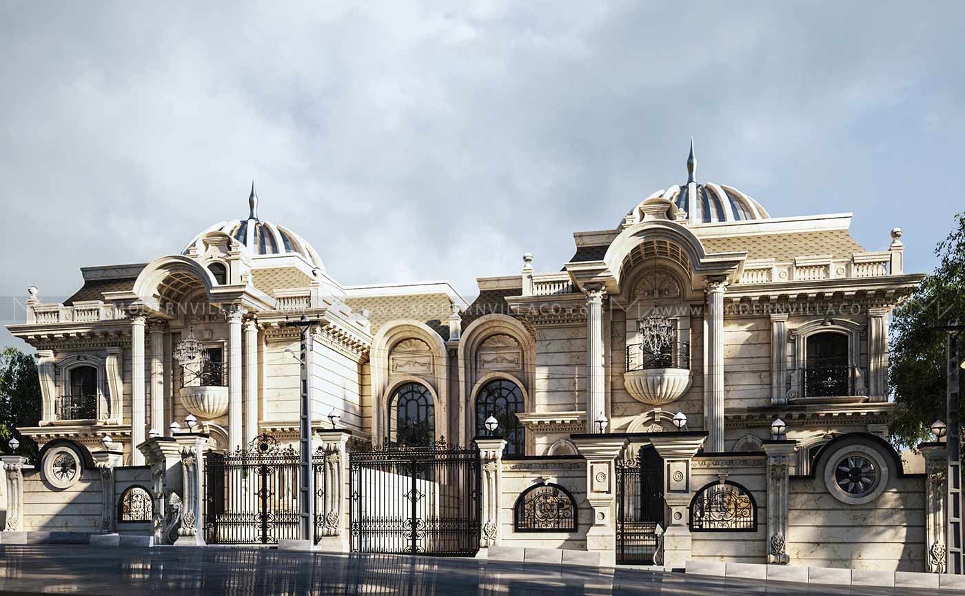 سبک ویلای نئوکلاسیک طراحی سبک ویلای نئوکلاسیک