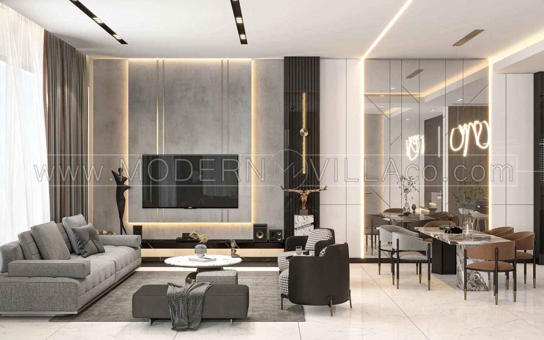 طراحی داخلی ویلا در کلاردشت