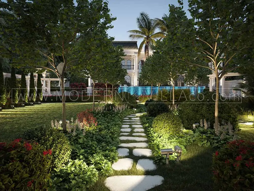 طراحی باغ ویلا