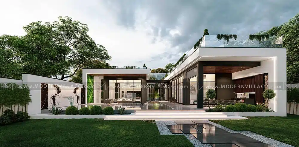 طراحی باغ ویلا مدرن