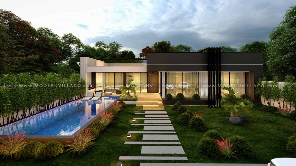پروژه نمای ویلای فلت درتهراندشت